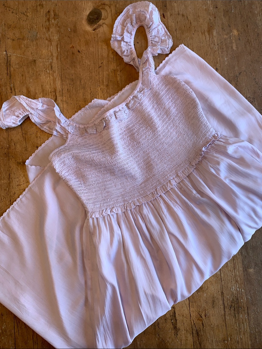 Wilfred Womens Light Lavender Smocked Ruffle Tank Dress - Picture 16 of 16